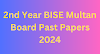 2nd Year BISE Multan Board Past Papers 2023 Pdf Download