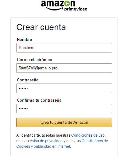 Crear cuenta amazon fire tv sin tarjeta de credito