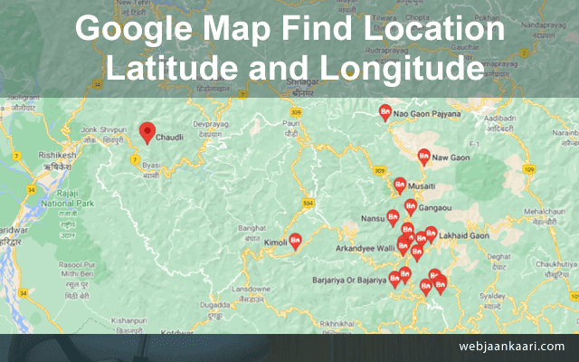How to find latitude and longitude on google maps