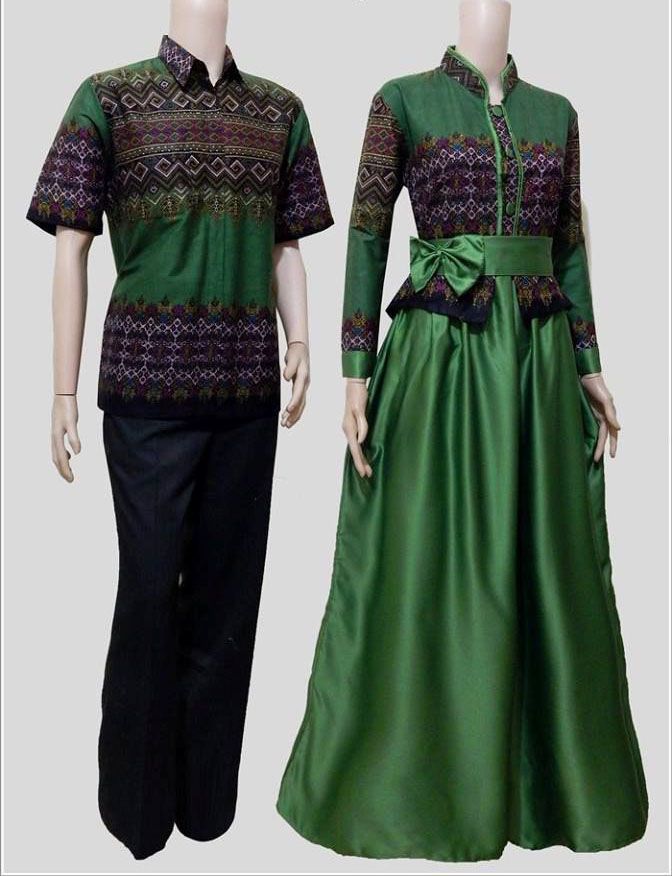 24 model  baju  batik muslim  couple modern  terbaru dan 