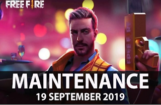 Maintenance Free Fire (FF) 19 September 2019 mulai 9:30 sampai 18:30 WIB