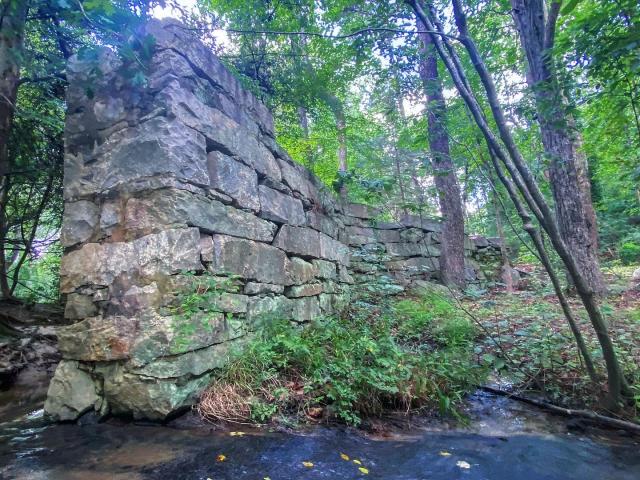 Remains of the historic Mill Brook