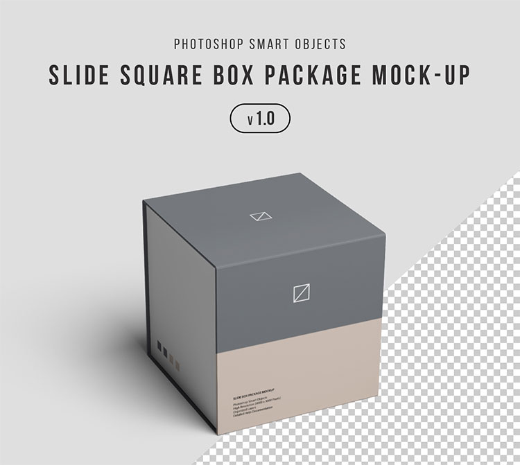 Slide Box Package Mockup