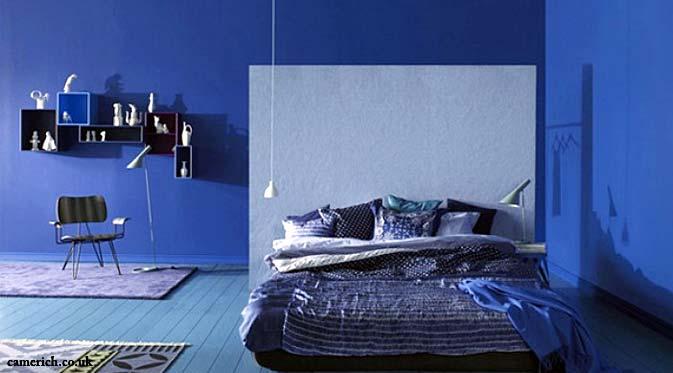 55 Dekorasi Kamar Tidur Sederhana Warna Cat Biru Minimalis