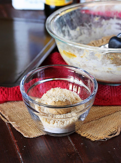 Rolling Cake Mix Molasses Crinkle Cookie Dough Ball in Sugar Image