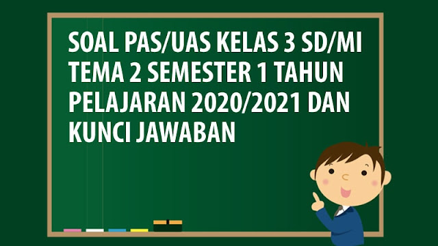 Soal PAS/UAS Kelas 3 SD/MI Tema 2 Semester 1 Tahun 2020