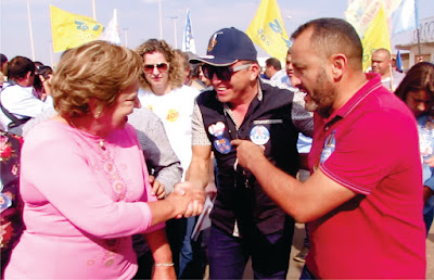 Mega carreata com a presença da senadora em campanha Lúcia Vânia (PSB) no municio de Águas Lindas GO