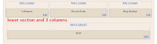 Add 3 column footer to Blogger with a lower section