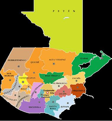 Mapa de la república de guatemala