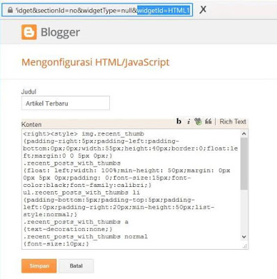 Widget Blogger