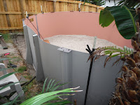 Semi Above Ground Pool - Wall installation and sand floor