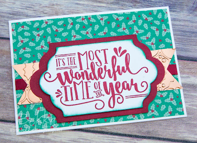 Wonderful Year Christmas Card made using supplies from Stampin' Up! UK which you can buy here