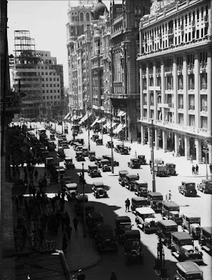 Fotografías de la construcción de la Gran Vía de Madrid