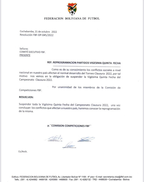 Oficial se suspende la Fecha 25 del Clausura 2022
