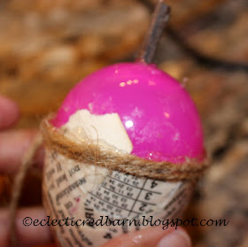 Eclectic Red Barn: wrapping twine around the egg