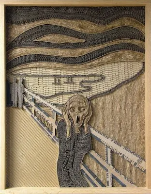 The Scream in cardboard