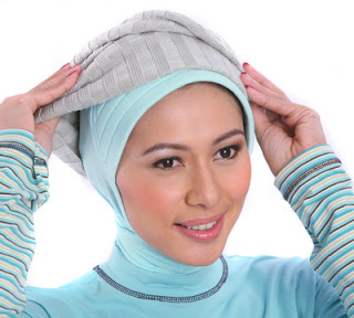 cara memakai jilbab modern