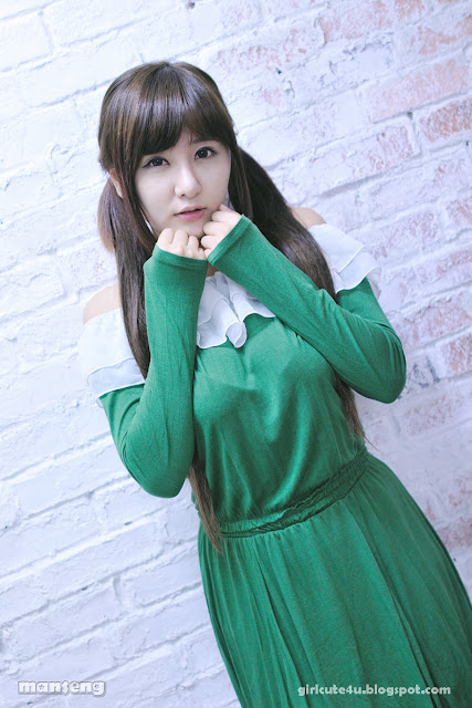 3 Ryu Ji Hye in Green-very cute asian girl-girlcute4u.blogspot.com