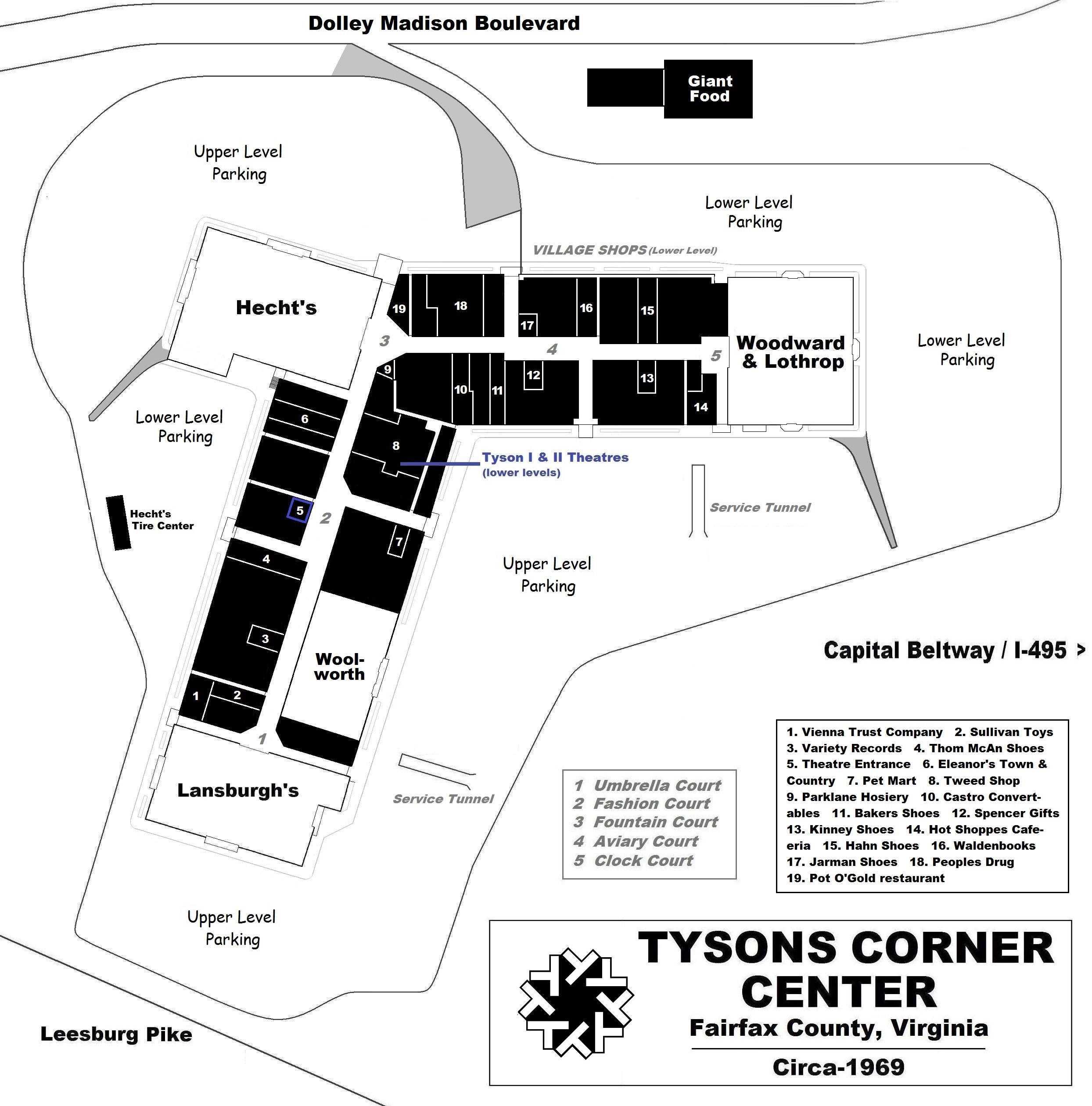 Tysons Galleria Directory & Map