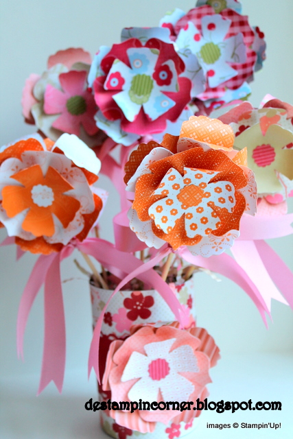 Altered Soup Can and Paper Flowers