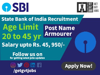 State Bank of India (SBI) Recruitment Armourer