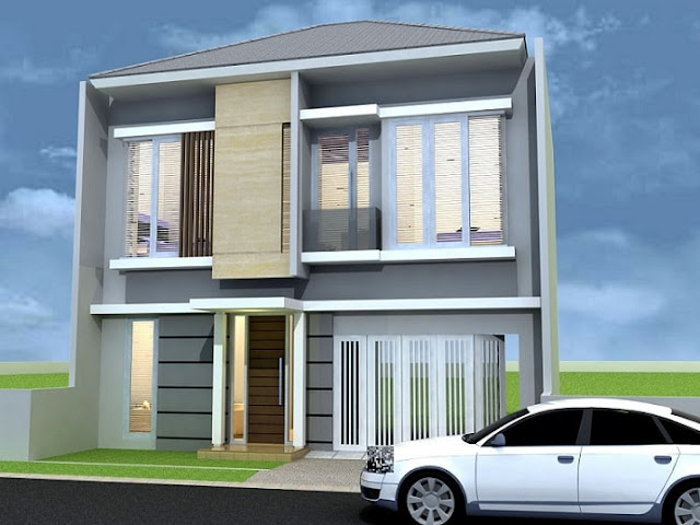 Contoh desain rumah minimalis type 70 dua lantai