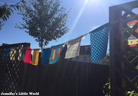 How to make some simple colourful garden bunting