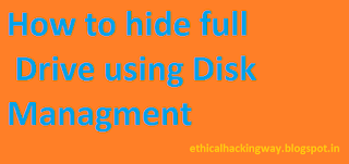 how to hide drive
