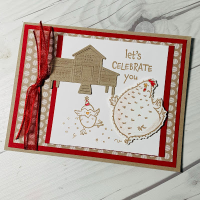 Birthday Card using images from Stampin' Up! Hey Birthday Chick Stamp Set