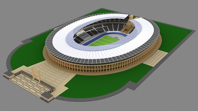 Olympiastadion Stadium Olympia park Berlin 3d Model