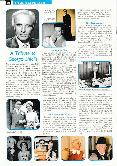 A tribute to George Shiells appeared in the spring 2007 issue