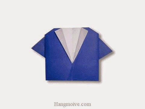 Cách gấp, xếp cái áo sơ mi bằng giấy origami - Video hướng dẫn xếp hình quần áo - How to fold a Shirts