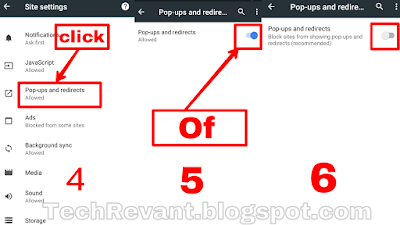 Pop-ups and redirects