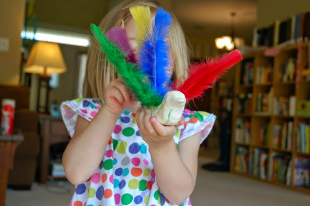 Feather Math for Bird Theme Homeschool Preschool Unit