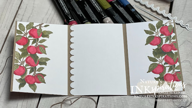 Apple Harvest Tri-Fold Card (inside panels) | Nature's INKspirations by Angie McKenzie