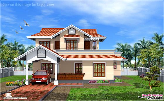 New Home  Design Kerala model 1900 sq feet home  design