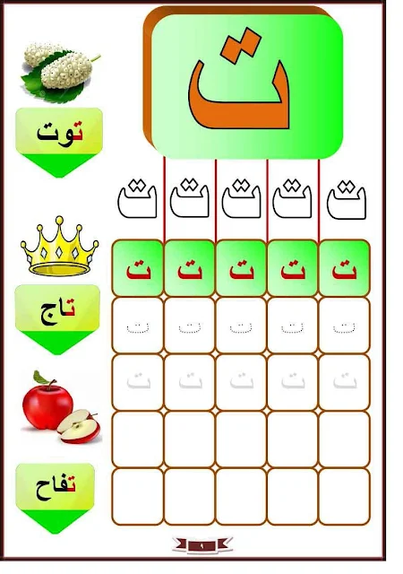 تعليم الحروف العربية للأطفال pdf ومصور