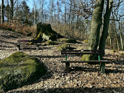 Ruhebank am Felsenmeerparkplatz Römersteine