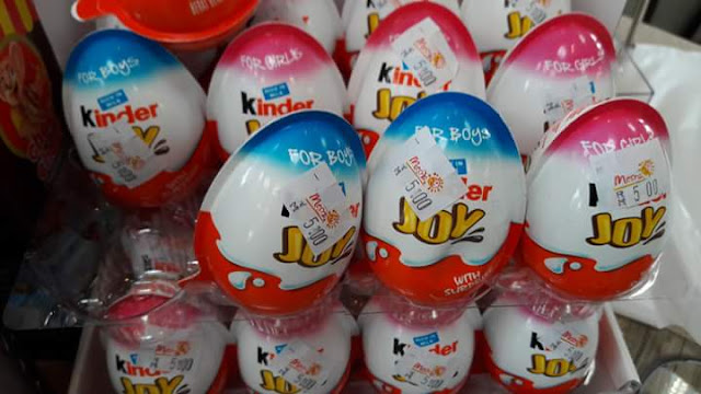 kinder joy, jajan mahal, gambar kelakar