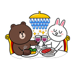 emoticones de parejas cenando