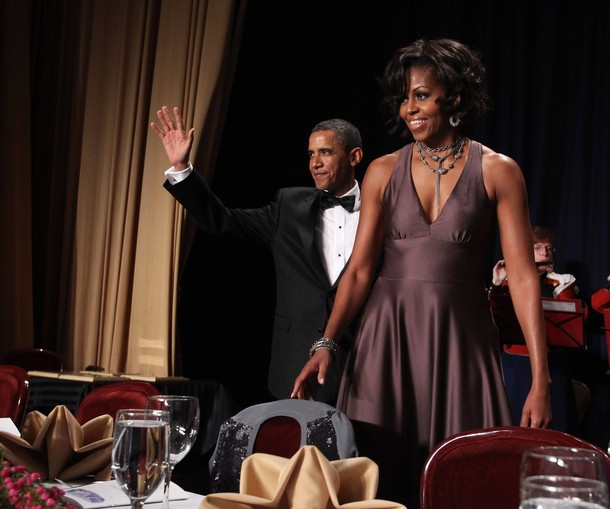 michelle obama correspondents dinner. First Lady Michelle Obama