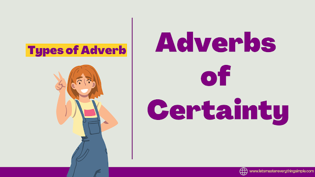 What are Adverbs of certainty, Types of Adverb, English Grammar