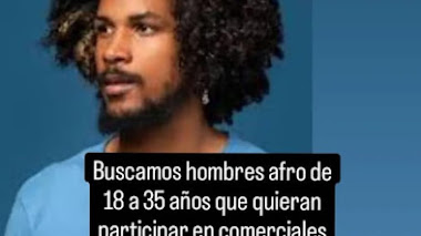 CASTING en BOGOTÁ: Se buscan HOMBRES AFRO de 18 a 35 años para COMERCIAL