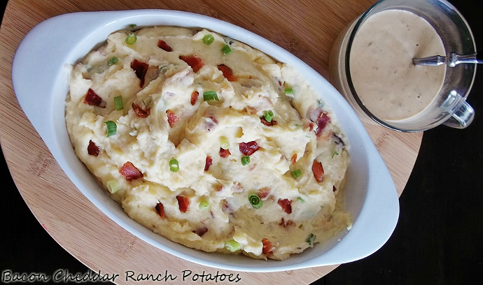 Bacon cheddar Ranch Mashed Potatoes