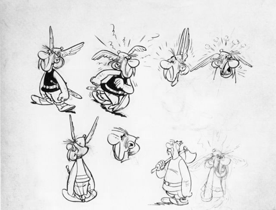 Astérix early sketches by Albert Uderzo 1959