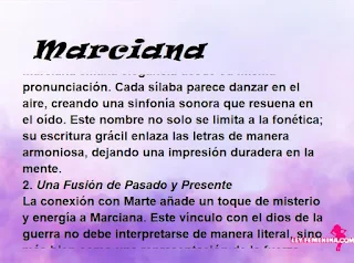 ▷ Significado del nombre Marciana