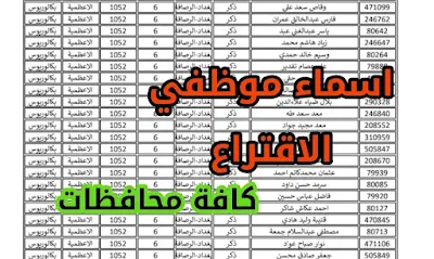 اسماء موظفي الاقتراع على شكل بي دي اف كافة محافظات العراق