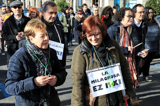 Manifestación del colegio La Milagrosa