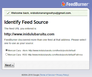 Cara Membuat Email Berlangganan Feedburner Blog