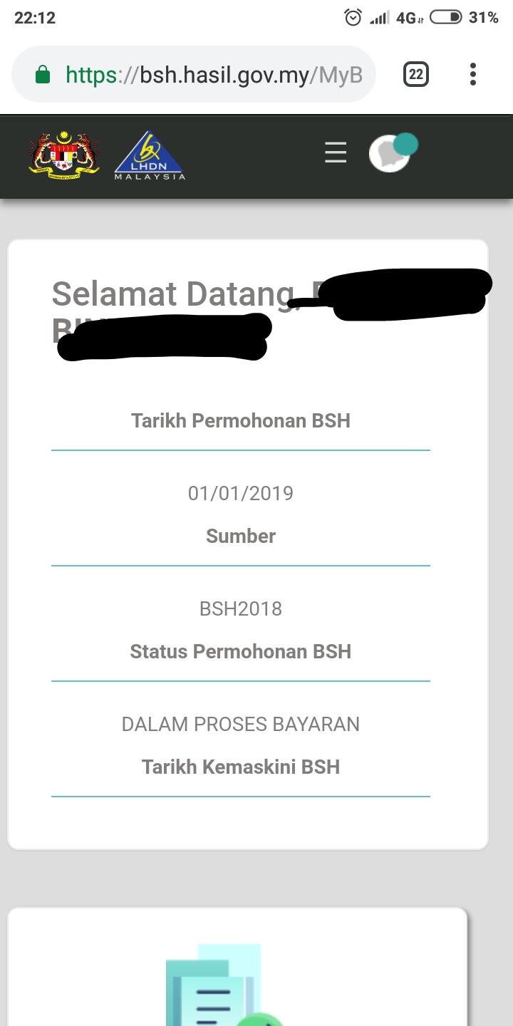 SEMAK BANTUAN SARA HIDUP 2019